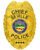 Seville Police Gold badge with black text. Style # 2-c10-2