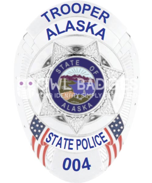 Oval Badge 7 Pointer Star Flags, 4 Text Panels view 4