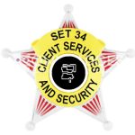 5 Point Star Badge Red Stripe view 1