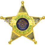 5 Point Star Badge Black Stripe, 2 Text Panels view 1