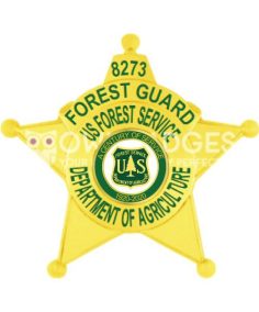 5 Point Star Badge Round Edges 3 14 c1 forest guard