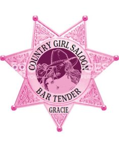 7 Pointed Star Badge Round Edges 12 17 h13 country girl
