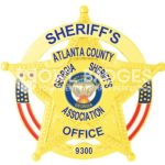 5 Point Star Badge Circle Amer. Flag view 1