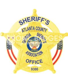 5 Point Star Badge Circle Amer. Flag 8 19 h16 sheriffs atlanta