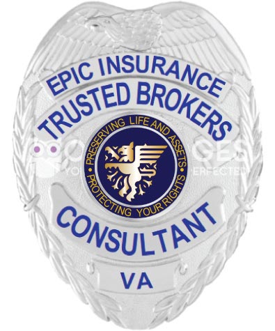 Epic Insurance Trusted Broker Consultant Silver Badge. Style # 2-c16