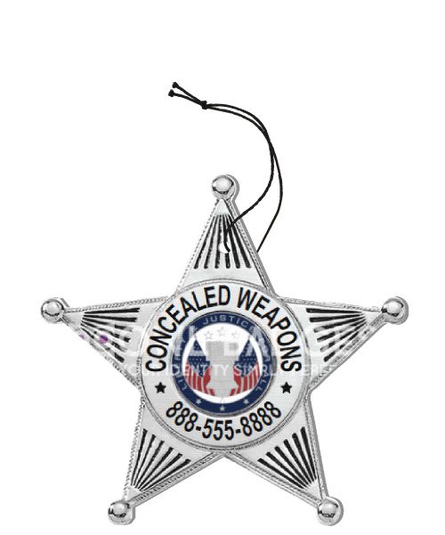 5 Point Star Badge Air Freshener Badge - round and stars - main view