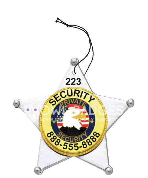 5 Pointed Star Air Freshener 14-H10-2-AF - round and stars - main view
