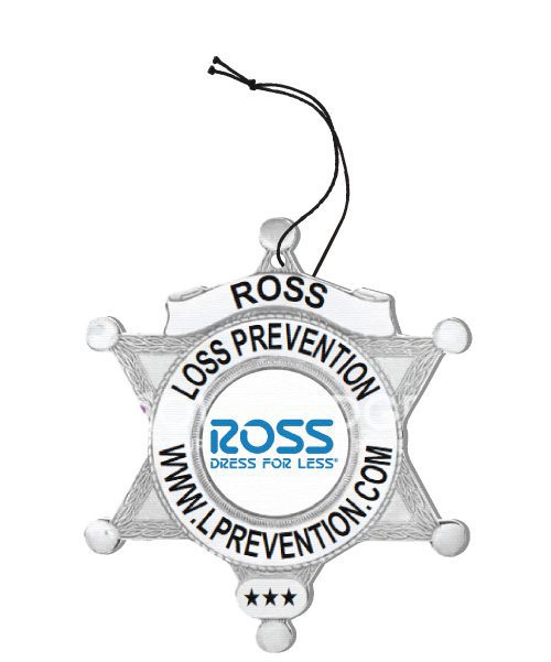 6 Pointed Star Air Freshener Badge 17-B1-AF - round and stars - main view
