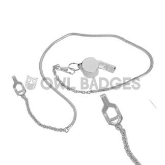 Whistle Chain w/ Epaulette Clasp - Silver 1