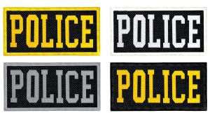 Police ID Patch, 4 x 2 for police departments