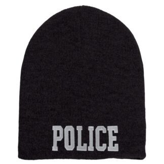 Short Beanie w/ POLICE ID - Black 3