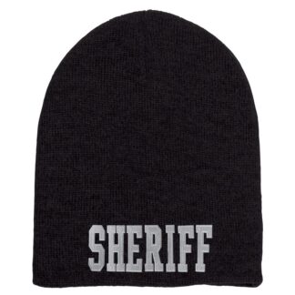 Short Beanie w/ SHERIFF ID - Black 3