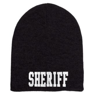 Short Beanie w/ SHERIFF ID - Black 2