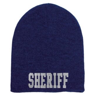 Short Beanie w/ SHERIFF ID - Navy 3