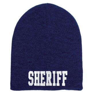 Short Beanie w/ SHERIFF ID - Navy 2