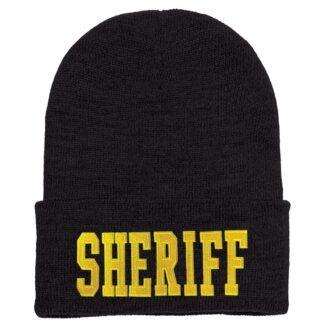Long Beanie w/ SHERIFF ID - Black 1