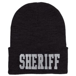 Long Beanie w/ SHERIFF ID - Black 3