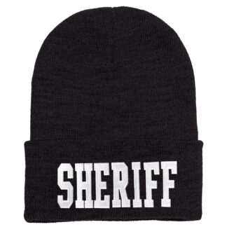 Long Beanie w/ SHERIFF ID - Black 2