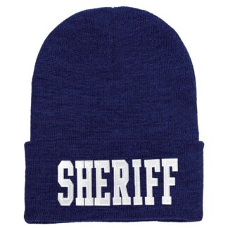 Long Beanie w/ SHERIFF ID - Navy 2