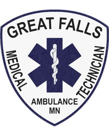 custom cloth patches medical ambulance technician patch with white background a close-up of a medical logo