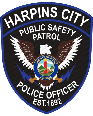 Personalized Custom patches Harpins City Public Safety patrol police officer a patch of a police officer