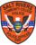 sewn patches salt rivers community college police officer a orange patch with a black text and blue emblem