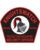 custom cloth patch knights watch protection group a black and red patch with a helmet and red text