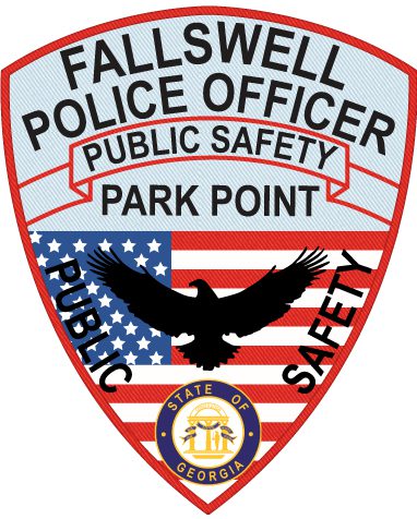 custom iron on patches Fallswell police officer public safety patch a police officer badge with a bird