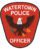 custom Iron on patches Watertown police officer patch a red patch with a white eagle and text