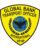 Sewable patches Global Bank transport Officer International a yellow shield with a globe and a bird