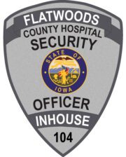 Custom patches and embroidery county hospital security officer patch a shield with a logo