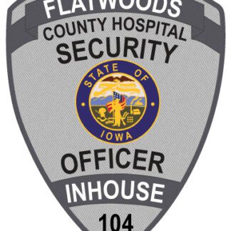 Custom patches and embroidery county hospital security officer patch a shield with a logo