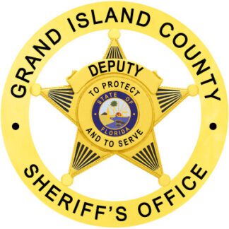 sheriff badge Grand Island County Sheriff s' office a yellow badge with a star
