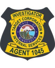 Investigator Agent Embroidered patches in black and gold color a close-up of a badge