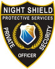 Embroidered patches for clothes night shield protective services security officer patch a black and white shield with gold and blue text
