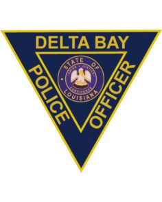 Personalized velcro patches delta bay police officer patch a triangle shaped badge with a logo