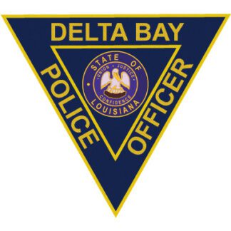 Personalized velcro patches Delta Bay Police officer patch a triangle shaped badge with a logo