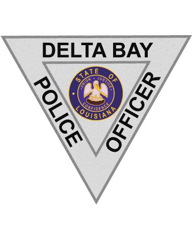 Personalized velcro patches Delta Bay Police officer patch a triangle shaped badge with a logo