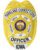 badge sheriff Parkland Iowa Police officer gold badge with a star and text. Style # 3-D1