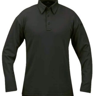Owl Premium Polo Shirt Long Sleeve - Black 1