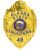 badge for police Alaska State Troopers gold badge with a bear head and blue text Style # 3-C 11AK