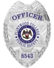 badge lapd Flintwood College Public Safety Officer Silver Badge with a star. Style # 3-c118H14