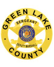 Deputy Marshal Sergeant badge a yellow badge with a blue and yellow star