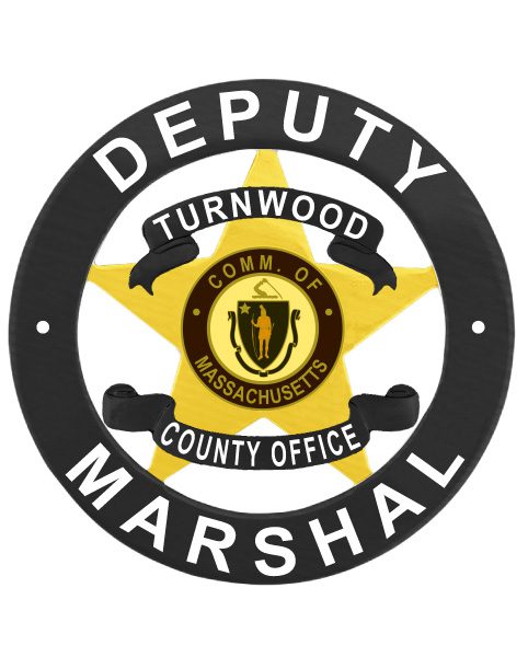 Deputy Marshal police badge a circular black and yellow logo with a star