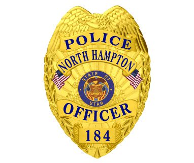 North Hampton Police officer Gold Badge Style # 3-C15