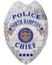 North Hampton police Chief Silver badge Style # 3-C15
