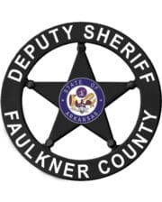 Deputy Sheriff black badge with white text