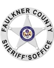 badge sheriff a white star with a blue and black logo