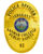 police Sergeant badge Sanmar College Public Safety police Officer gold badge with black text and Iowa center seal . Style # 5-d11