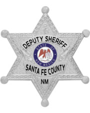 Deputy Sheriff Santa fe county badge a silver star shaped badge
